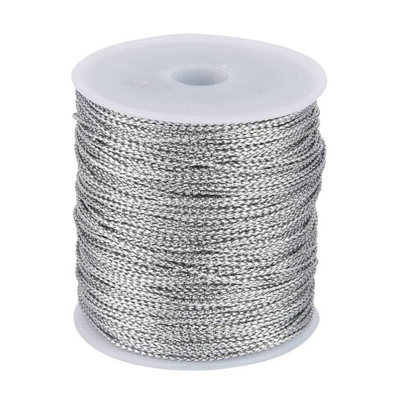 1mm Jewelry Thread Metallic Threads Polyester Threads Silver 1mm about 109.36 yards(100m)/roll