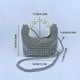 thumbnail image 5 of Xiao Hua Bolso de hombro tejido para mujer, bolso de mano y neceser, elegante bolso de playa de verano, 14 x 11 x 15 cm (plateado)., 5 of 5
