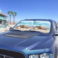 thumbnail image 2 of Jeiento Cute Sea Turtle Sun Shade for Car Windshield Auto Vehicle Shield Reflector Blocking Screen Cover Easy to Install Folding Car Sun Shade for Front Window 28.5 x 25.5 inches, 2 of 7