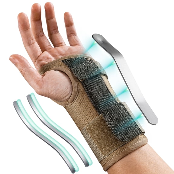 Fitomo Wrist Brace Carpal Tunnel Relief Brace with Splint and Palm Cushion