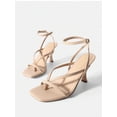thumbnail image 6 of Women Minimalist Square Toe Kitten Heel Thong Sandals, Ankle Strap Low Heel Dressy Casual Party Wedding Shoes 2026, 6 of 9
