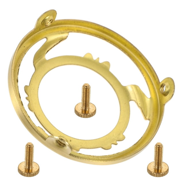 Mobutofu 1Set Golden Copper Fixing Ring for Light Fixture Holder Easy Installation Homeowners DIY Compatibility