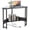Black, variant on 28.5" Corner Computer Desk with Charging Station & Open Shelf, Triangle Laptop PC Work Table, Small Home office Desk,Rustic Brown