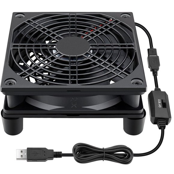 shiyou-Cooling Case Fan for Receiver DVR Xbox TV Box Router 120mm x 25mm 5V USB Power