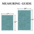 thumbnail image 4 of PrimeBeau Luxury Chenille Bathroom Rug Non Slip Rug Quick Dry Bath Mat, 20" x 32"/17" x 24", Canal Blue, 4 of 5