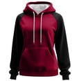 thumbnail image 3 of Yievot Color Block Hoodies for Women Men Long Sleeve Hooded Sweatshirts Unisex Casual Pullover Tops with Pocket, 3 of 8