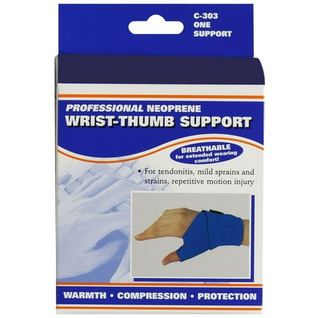 OTC Wrist-Thumb Splint, Wrap Style Support, Neoprene, Large - Walmart.com