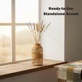 thumbnail image 4 of Natural Grass Wrapped Glass Vase 6.3 Inch Boho Farmhouse Decor, 4 of 9