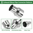 thumbnail image 4 of Rebajadora de codo concéntrico de tubo de escape Mandrel de 2.5" OD a 3.5" OD de Unique Bargains, adaptador de tubo de acero inoxidable 201, longitud de 5 pulgadas, tono plateado, 4 of 7