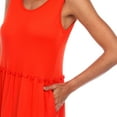 thumbnail image 5 of White Mark Women's Maternity Scoop Neck Tiered Midi Dress, 5 of 6