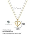 thumbnail image 2 of TINGN Heart Initial Necklace for Women Cubic Zirconia Heart Pendant Necklace Dainty Initial Charm Necklace Jewelry for Women, 2 of 5