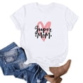 thumbnail image 4 of Mother's Day Summer Clothes Womens Clothes Short Sleeve Tee Mom/Mama Letter Printed Casual Base T Shirts Loose Fit (XXL, White 06), 4 of 4