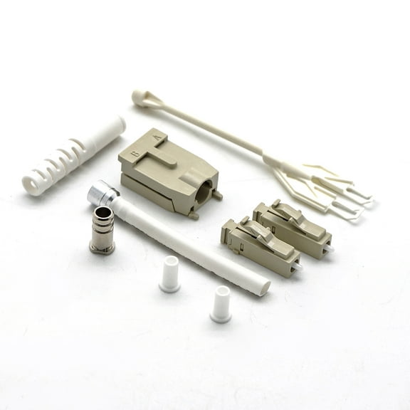 ACCL LC/UPC MM OM1 DX Uniboot Pull-push Tab Connector 3.0mm Beige-White (10pcs/pack), 1 Pack