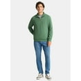 thumbnail image 2 of George Men's and Big Men's Pique Fleece Quarter Zip Pullover with Long Sleeves, Sizes S-3XL, 2 of 5