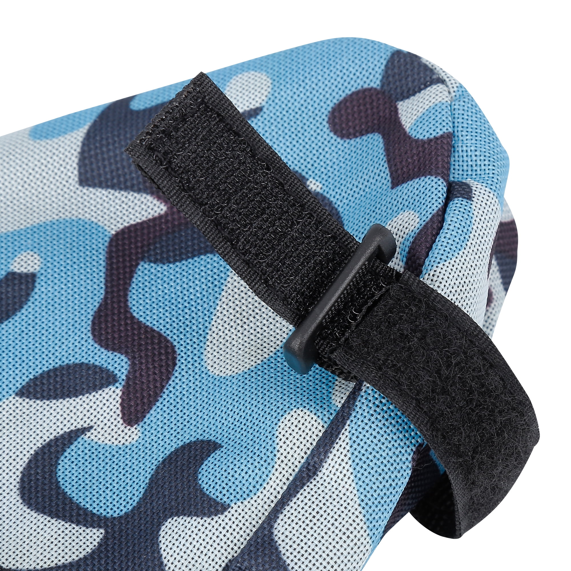 Unique Bargains 6.30x5.51x1.57in Bike Saddlebag Frame Bag Tool Pouch Camouflage Blue