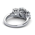 thumbnail image 4 of HeartsAndYou 2.4ct Oval Cut Moissanite Engagement Ring for Women 18k White Gold over Silver Trilogy Solitaire, 4 of 6
