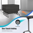 thumbnail image 4 of Conference Table 6ft,Folding Conference Room Table on Wheels,Mobile Flip Top Training Tables for Office,Meeting(6,Black,71" D X 23.6" W X 29.5" H), 4 of 7