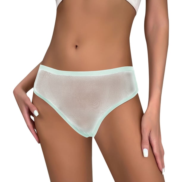 Ropa Interior Sexy para Mujer Gibobby Cintura Cómoda Transpirable Sin Malla Verde M
