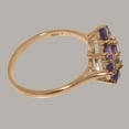 thumbnail image 4 of LBG British Made 18k Rose Gold Natural Amethyst Womens Statement Ring - 33 size options - Size 7, 4 of 6