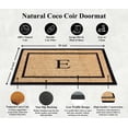 thumbnail image 4 of A1HC Natural Coir and Rubber Monogrammed Door Mat, 24x48 in, Thick Durable Thin Profile Welcome Mat for Front Porch & Entryway, 4 of 7