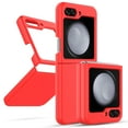 thumbnail image 4 of Elegant Choise Case with Screen Protector for Samsung Galaxy Z Flip 5 5G Liquid Silicone Phone Cover, Red, 4 of 15