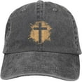 thumbnail image 2 of Hat Jesus Christ Son of God Lord Cross Cowboy hat Men Baseball Cap Women Trucker Hat Dad Cap Ponytail Hat Black, 2 of 9