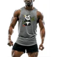 thumbnail image 2 of Chaleco deportivo de secado rápido para entrenamiento al aire libre, moda, ropa cómoda, para las cuatro estaciones, estampado informal, para correr, con cuello redondo, para hombre, 2 of 5