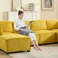 thumbnail image 2 of Miekor Furniture Modular Sectional Sofa U Shaped Modular Couch with Reversible Chaise Modular Sofa Sectional Couch,6- Seat Convertible Sofa,Fit for Living Room 78124, 2 of 16