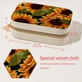 thumbnail image 5 of Sunflower Decorative Velvet Jewelry Box with Removable Compartment - Portable Necklace Organizer - Great Gift!, 5 of 7