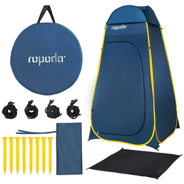 ROPODA Tienda de campaña emergente de 83" x 48" x 48" Tienda de ducha, tienda de campaña de privacidad mejorada, tienda de campaña Porta-Potty, tienda de campaña, vestuario portátil, incluye 1 fondo e