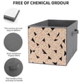 thumbnail image 3 of Set of 6 Collapsible Oxford Fabric Storage Cubes with Handles, Foldable Closet Organizer Bins for Clothes, Toys, Shelves, Home & Kitchen Beige Symmetry, 3 of 7