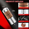 thumbnail image 3 of 2PCS 1156 BA15S P21W LED Bulb, 144 LED Red Car Bulb, Super Bright Waterproof Suitable for Reversing Lights, 3 of 4