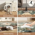 thumbnail image 6 of Washable Area Rug for Living Room, NovDeco 4'x6' Non-Slip Vintage Oriental Indoor Rug, Soft Low Pile Stain Resistant for Entryway, Nursery, Office, 6 of 11