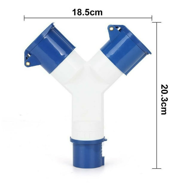 2 Way 16 Amp 220250V Electric Mains Hook Up Adaptor Splitter Caravans
