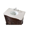 thumbnail image 4 of Benton Collection 36" Mahogany Wood Style Bathroom Vanity with Cream Marble Top, 4 of 6