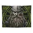 thumbnail image 5 of GOSMITH  Viking Odin Green Rune Tapestry Norse God Warrior Wolf Swords Wall Hanging Tapestry for Kids Bedroom Living Room Dorm Man Cave Background, 5 of 7