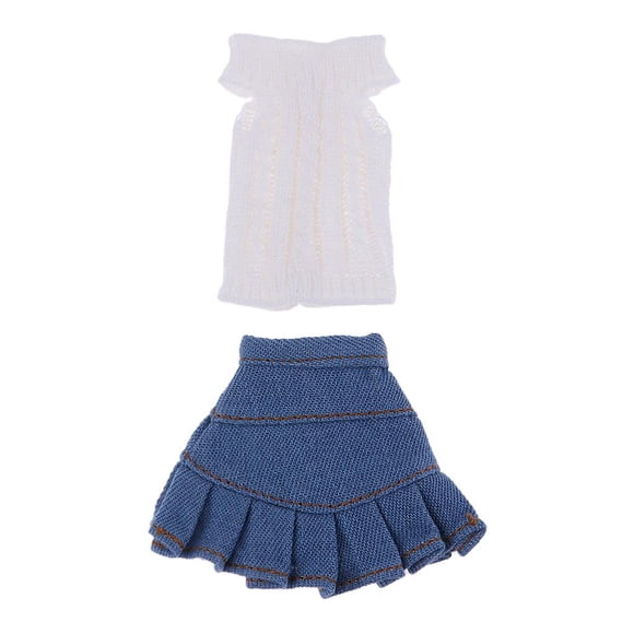 Ropa de Muñeca, 2 Piezas de para Muñeca 1/6 ( + Azul)