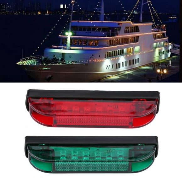 4Pcs Navigation RED & GREEN Waterproof Signal Bulb Lights Strip Light Bar for Marine Boat Yach