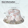 thumbnail image 3 of Cauagu World Map With Safari Animals for Unisex Bucket Hat,Outdoor Summer Beach Fishing Sun Hat Hot Summer Reflective Bucket Hat Fun Outdoor Vacation Hat for Men and Women, 3 of 6