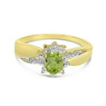 thumbnail image 6 of 10k Yellow Gold Oval Peridot And Diamond Ring, 6 of 6