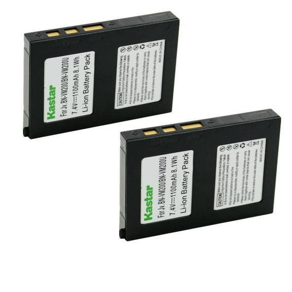 Kastar BN-VM200Battery 2-Pack Replacement for JVC GZ-MC100 GZ-MC100EK GZ-MC100EX GZ-MC100U GZ-MC100US GZ-MC200 GZ-MC200E GZ-MC200EX GZ-MC200U GZ-MC200US Camera