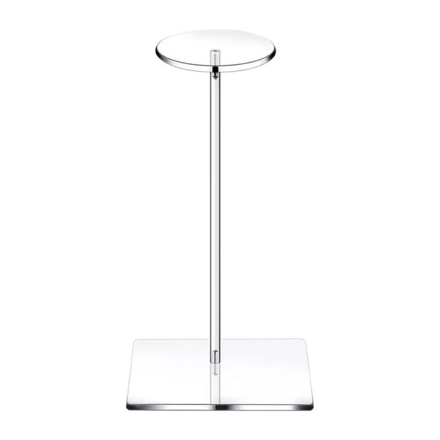Soporte para sombreros de acrílico redondo, soporte para pelucas, soporte para sombreros de béisbol Base Cuadrada 35cm