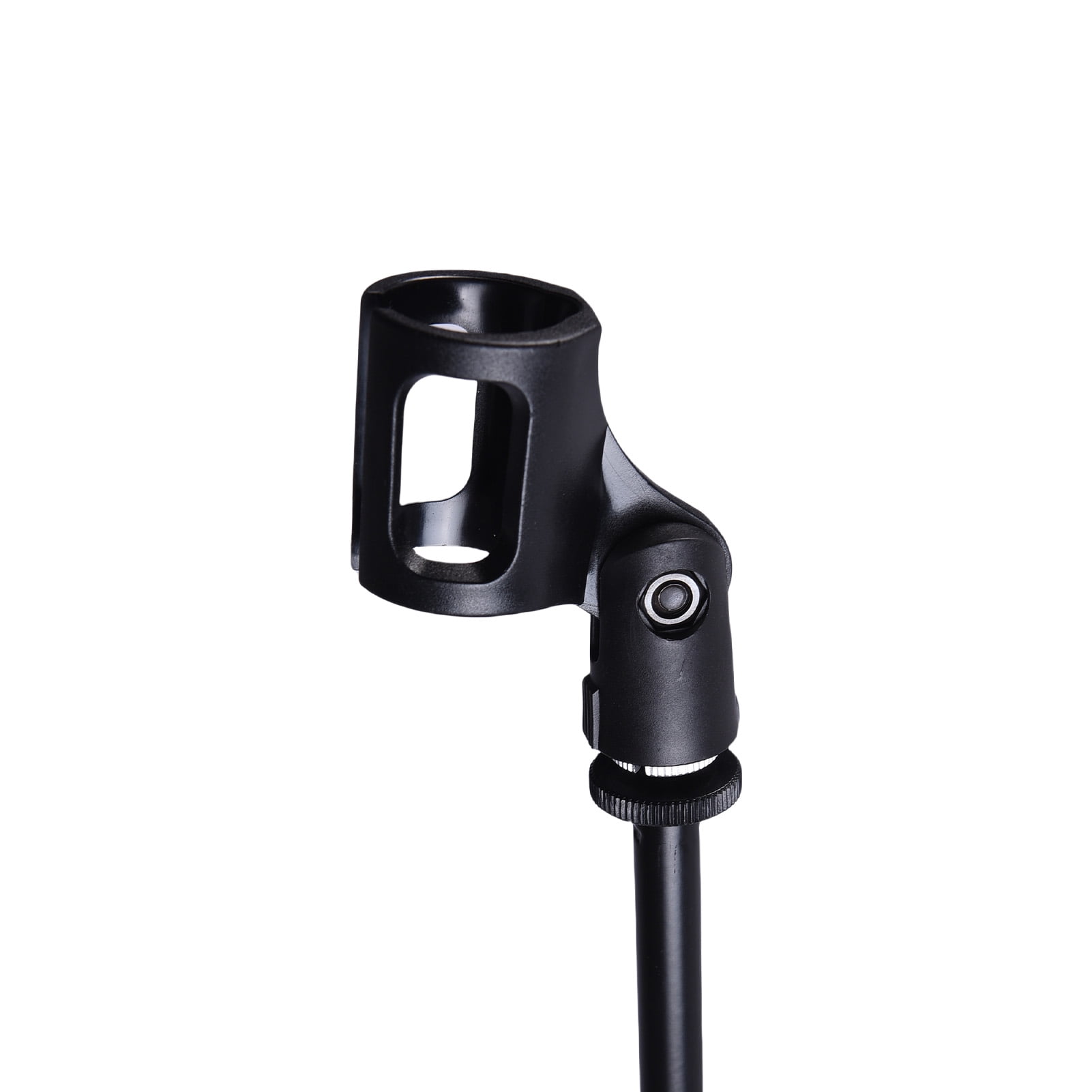 GUITTO GMS-04 Black Dual Device Tripod Microphone Floor Stand & Adjustable Boom Arm with Phone/Tablet Holder - 70 in / 177 cm