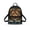 Fierce Tiger Head with Tribal Geometric & Tropical Leaf Pattern, variant on Eheartsgir Guinea Pigs Floral Pattern Small Backpack with Zipper Lightweight Mini Backpacks Purse for Daily, Polyester Casual Daypack Handbag for Dating