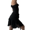 thumbnail image 4 of Coduop Women's Sexy Bodycon Party Dresses One-shoulder Ruffled Irregular Mini Dress, 4 of 6