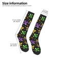 thumbnail image 2 of Fotbe Mardi Gras Carnival4 Calcetas Divertidas Estampadas para Hombre y Mujer, Calcetas de Algodón hasta la Rodilla para Caminar, Correr, Enfermería y Embarazo, 2 of 6