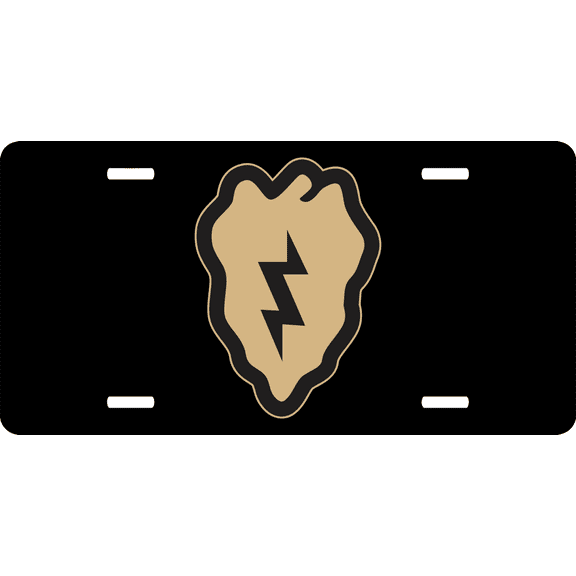 U.S. Army 25th Infantry Division Desert Tan License Plate