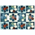 thumbnail image 2 of Metal Light Switch Plate Outlet Cover (Flower Patch Teal - Triple Toggle), 2 of 2