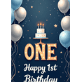 thumbnail image 4 of Colorful Theme Birthday Party Banner Decorative Design Happy 1st Birthday Balloon Decoration for Birthday Party Kids Celebration Indoor Decoration, 4 of 8