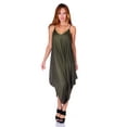 thumbnail image 2 of SR Women's Casual Solid Spaghetti Strap Loose Fit Harem Jumpsuit, Medium, Olive, 2 of 4